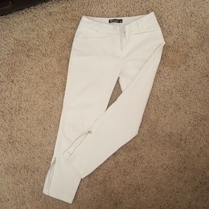 White ankle pants